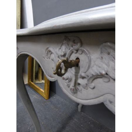 Antiker französischer Massivholz Schreibtisch lackiert ca 1880