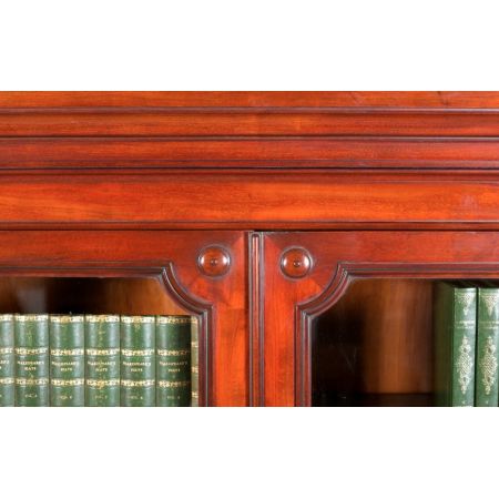 Viktorianischer britischer Mahagoni Bücherschrank antik ca 1870