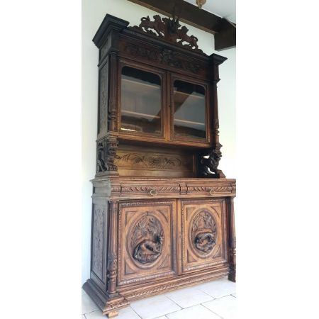 Antikes französisches Bücherregal Eiche ca 1880