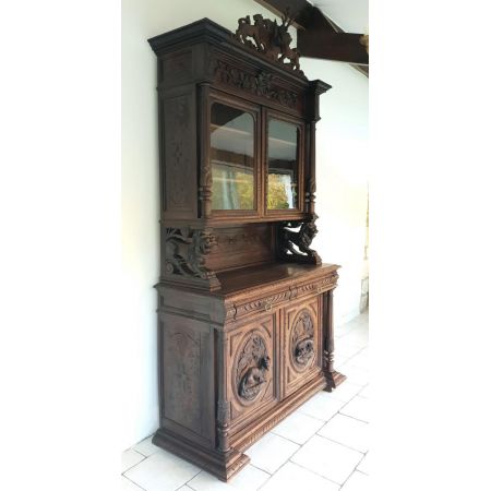 Antikes französisches Bücherregal Eiche ca 1880