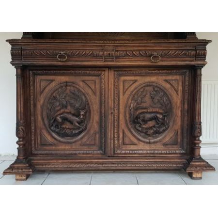 Antikes französisches Bücherregal Eiche ca 1880