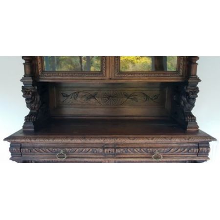 Antikes französisches Bücherregal Eiche ca 1880