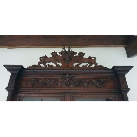 Antikes französisches Bücherregal Eiche ca 1880