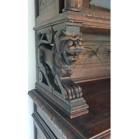 Antikes französisches Bücherregal Eiche ca 1880