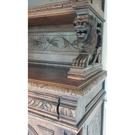 Antikes französisches Bücherregal Eiche ca 1880