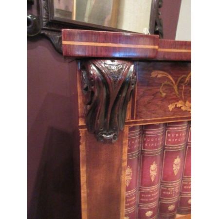 Antikes englisches Sheraton Bücherregal Mahagoni ca 1890