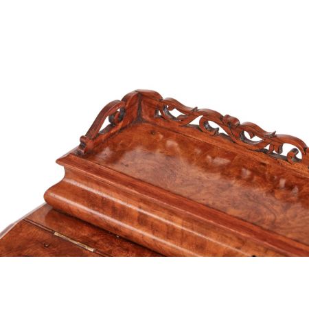 Viktorianischer britischer Davenport Schreibtisch Nussbaum antik ca 1850