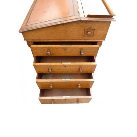 Britischer antiker Regency Davenport Schreibtisch Eiche ca 1820