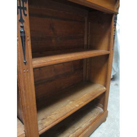 Viktorianischer antiker Bücherschrank Eiche englisch ca 1850