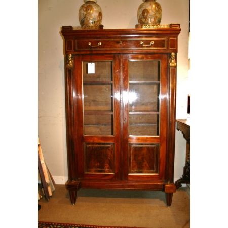 Antiker französischer Empire Bücherschrank Mahagoni ca 1800