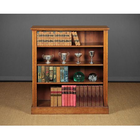 Edwardianisches antikes Eichen Bücherregal britisch ca 1910