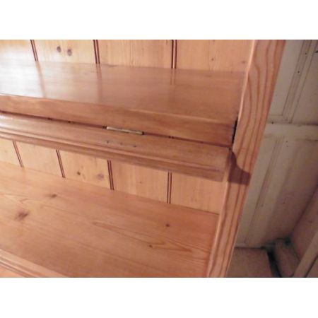 Viktorianischer antiker Kiefern Bücherschrank Weichholz britisch ca 1850