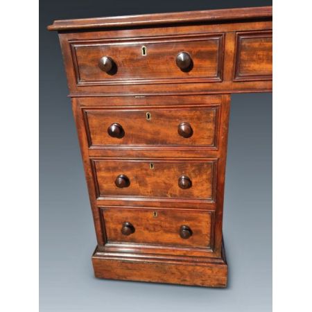 Antiker britischer Mahagoni Schreibtisch ca 1860