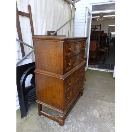 Georgianische antike Kommode Eiche britisch ca 1920