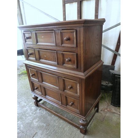 Georgianische antike Kommode Eiche britisch ca 1920