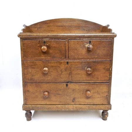 Antike britische Weichholz Kommode Kiefer ca 1880