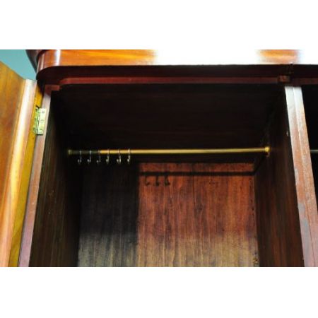Viktorianischer antiker Mahagoni Kleiderschrank britisch ca 1850