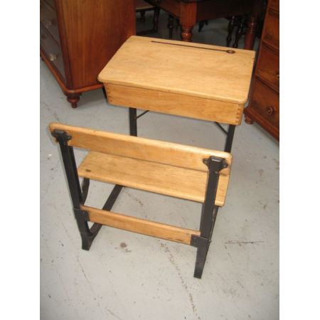 Antiker Kinderschreibtisch Schule Schreibtisch Buche englisch ca 1930