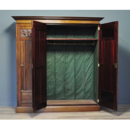 Antiker viktorianischer Mahagoni Kleiderschrank britisch ca 1880