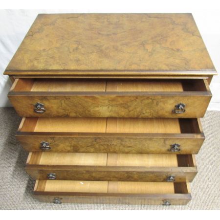 Antike original britische Nussbaum Kommode ca 1920