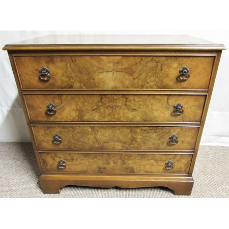 Antike original britische Nussbaum Kommode ca 1920