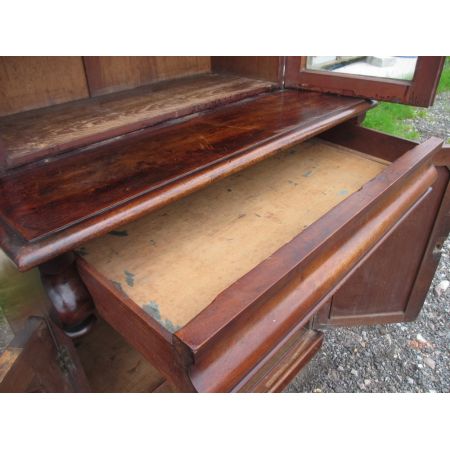 Viktorianischer antiker Mahagoni Bücherschrank britisch ca 1850