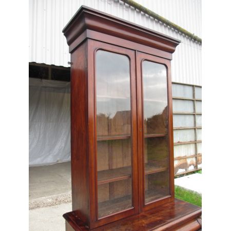 Viktorianischer antiker Mahagoni Bücherschrank britisch ca 1850