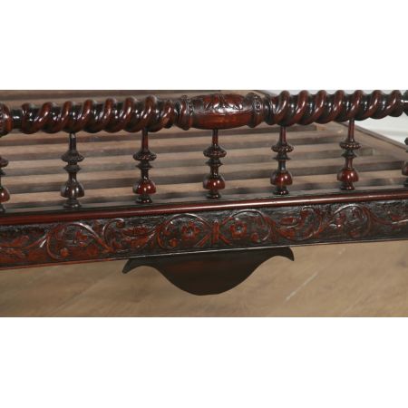 Antikes viktorianisches Massivholz Himmelbett anglo-indisch ca 1870