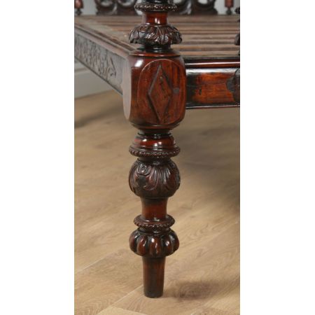 Antikes viktorianisches Massivholz Himmelbett anglo-indisch ca 1870