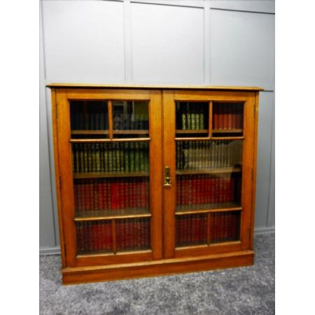 Edwardianisches antikes Eichen Bücherregal englisch ca 1910