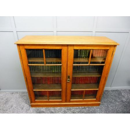 Edwardianisches antikes Eichen Bücherregal englisch ca 1910