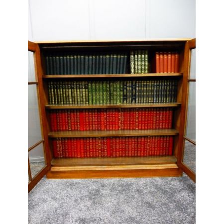 Edwardianisches antikes Eichen Bücherregal englisch ca 1910