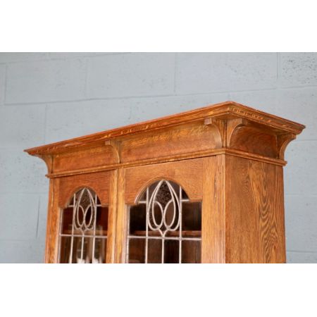 Arts & Crafts Eichen Bücherschrank antik englisch ca 1910