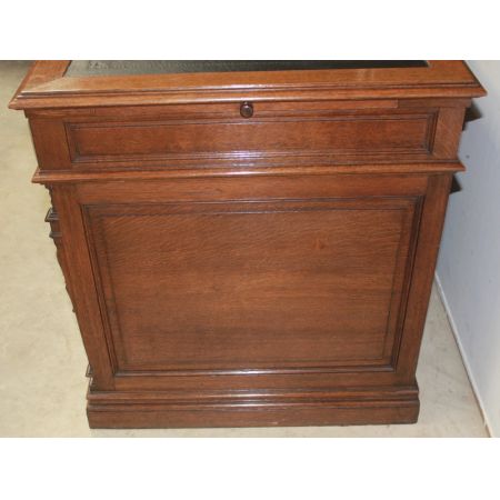 Antiker britischer Eichen Schreibtisch ca 1880