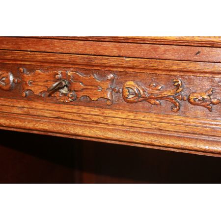 Antiker britischer Eichen Schreibtisch ca 1880