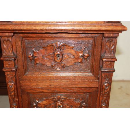 Antiker britischer Eichen Schreibtisch ca 1880