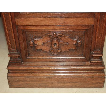 Antiker britischer Eichen Schreibtisch ca 1880