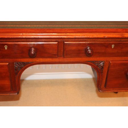 Antiker britischer Mahagoni Schreibtisch ca 1880