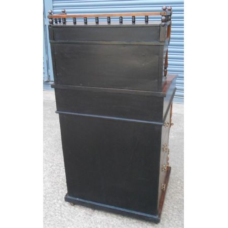 Edwardianischer antiker Davenport Schreibtisch Mahagoni englisch ca 1890