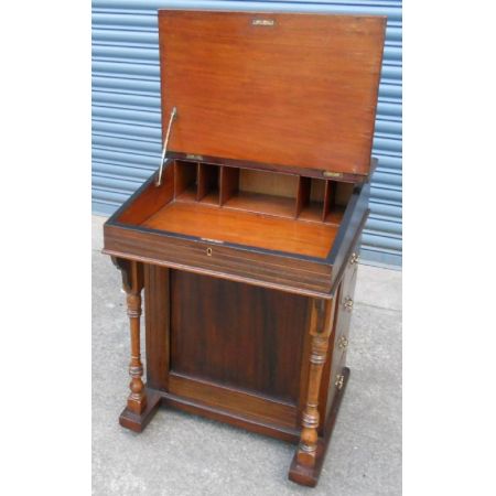 Edwardianischer antiker Davenport Schreibtisch Mahagoni englisch ca 1890
