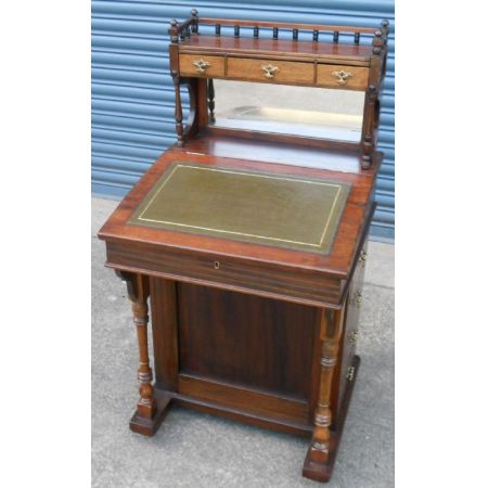 Edwardianischer antiker Davenport Schreibtisch Mahagoni englisch ca 1890