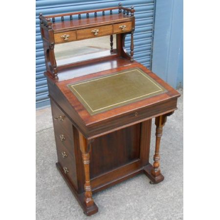 Edwardianischer antiker Davenport Schreibtisch Mahagoni englisch ca 1890