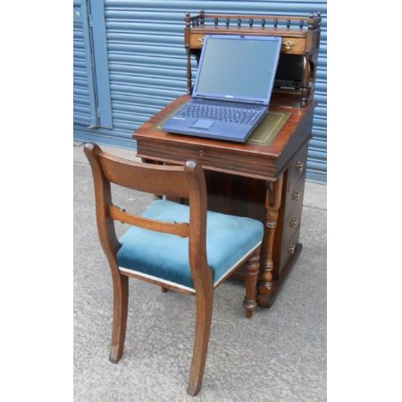 Edwardianischer antiker Davenport Schreibtisch Mahagoni englisch ca 1890