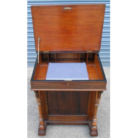 Edwardianischer antiker Davenport Schreibtisch Mahagoni englisch ca 1890