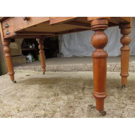 Viktorianischer antiker Kiefern Schreibtisch Weichholz ca 1860