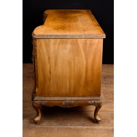 Georgianischer antiker Nussbaum Schreibtisch britisch ca 1920