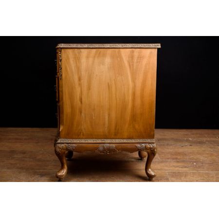 Georgianischer antiker Nussbaum Schreibtisch britisch ca 1920