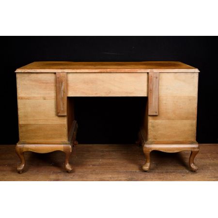 Georgianischer antiker Nussbaum Schreibtisch britisch ca 1920