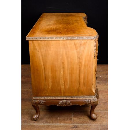 Georgianischer antiker Nussbaum Schreibtisch britisch ca 1920