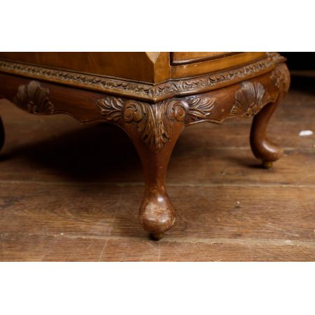 Georgianischer antiker Nussbaum Schreibtisch britisch ca 1920